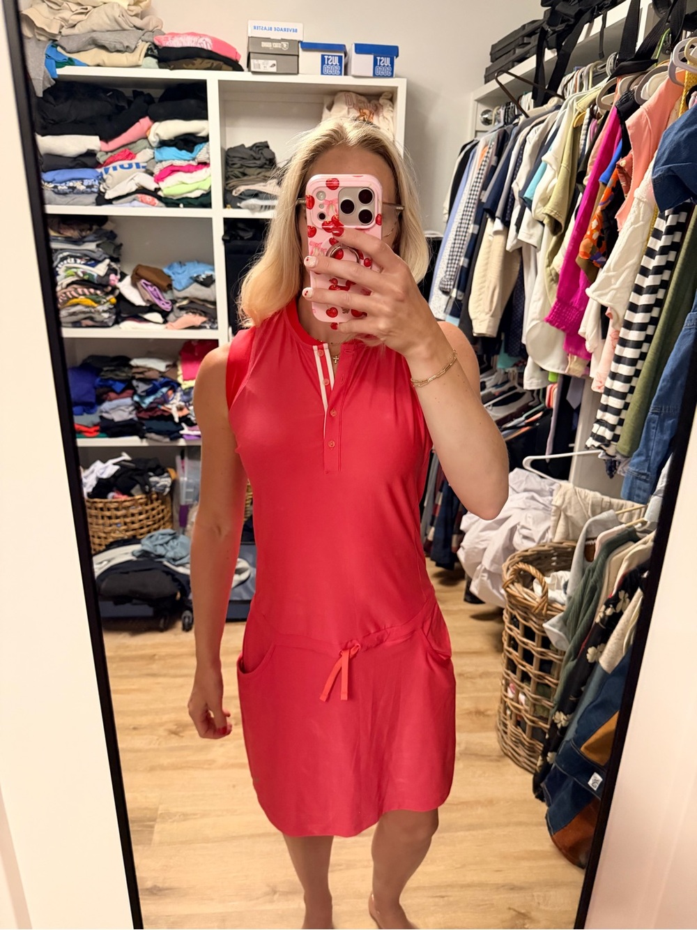 Nike Hot Pink Sleeveless Polo Top